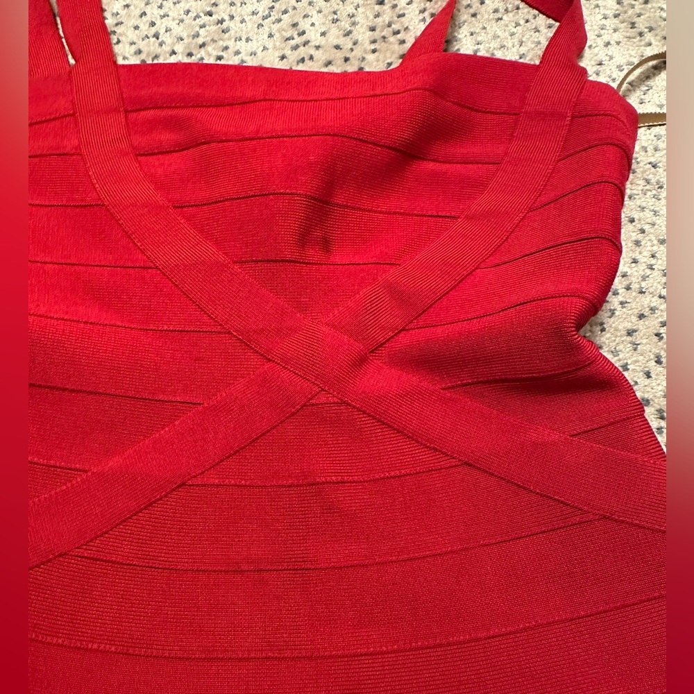 Herve Leger red minidress - Picture 6 of 13